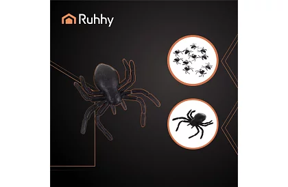 Plastoví pavouci – Halloweenská dekorace, 10 kusů