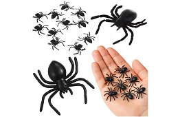 Plastoví pavouci – Halloweenská dekorace, 10 kusů