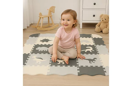 Pěnová puzzle skládací podložka - 106 × 106 cm