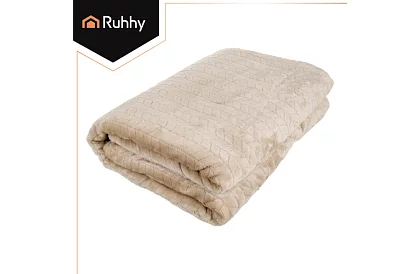 Výhřevná topná deka 180 × 130 cm - béžová, 10 režimů + dálkové ovládání