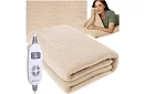 Výhřevná topná deka 180 × 130 cm - béžová, 10 režimů + dálkové ovládání