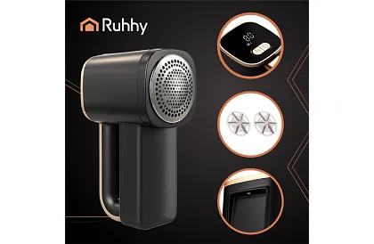 Akumulátorový odžmolkovač na textil s LCD displeyem