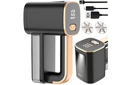 Akumulátorový odžmolkovač na textil s LCD displeyem