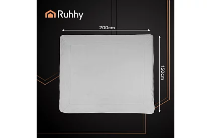 Oboustranná teplá deka 150 × 200 cm – světle šedá