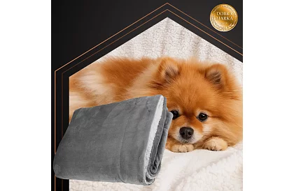 Oboustranná teplá deka 150 x 200 cm – tmavě šedá