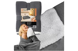 Oboustranná teplá deka 150 x 200 cm – tmavě šedá