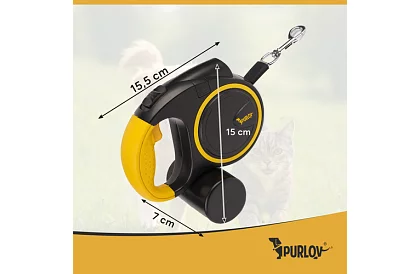 Flexi vodítko pro psy s LED svítilnou - 5 m - 10 - 25 kg