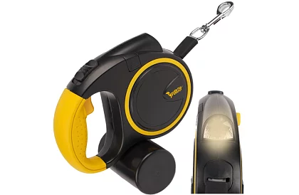 Flexi vodítko pro psy s LED svítilnou - 5 m - 10 - 25 kg