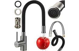 Dřezová baterie 360° s flexibilním výtokem a perlátorem