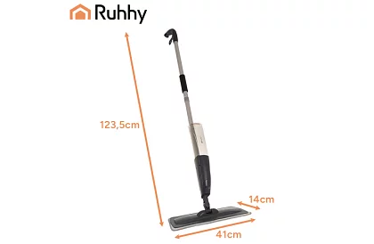 Mop z mikrovlákna s rozprašovačem 41 cm, nádrž 600 ml + 2 utěrky
