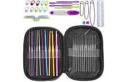 Háčkovací sada v pouzdře pro začátečníky i pokročilé – 69 dílů