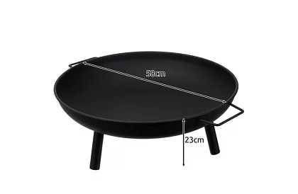 Zahradní ohniště s madly - 60 cm