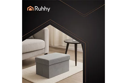 Skládací látkový úložný taburet 76 × 38 × 38 cm – šedý