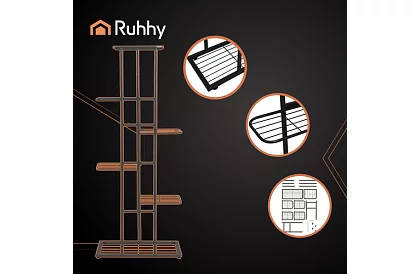 Vysoký stojan na květiny – 6 pater