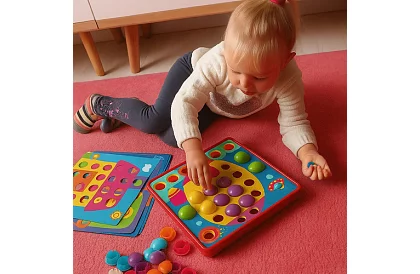 Vzdělávací mozaika - knoflíkové puzzle