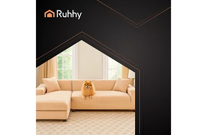 Napínací potah na sedačku 190–230 cm – Béžový samet