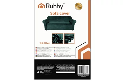 Napínací potah na sedačku 190–230 cm – Zelený samet