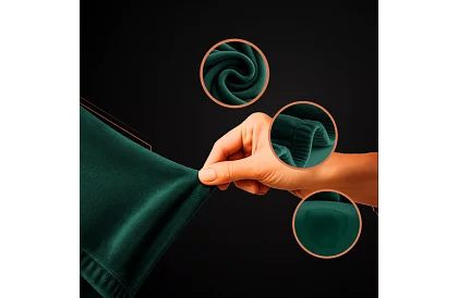 Napínací potah na sedačku 190–230 cm – Zelený samet