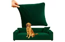 Napínací potah na sedačku 190–230 cm – Zelený samet