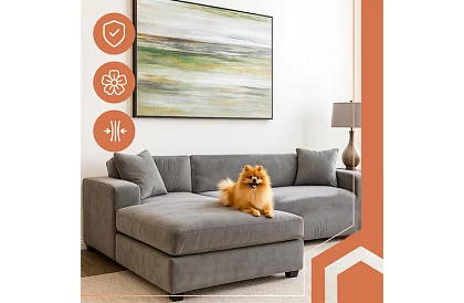 Napínací potah na sedačku 190–230 cm – Tmavě šedý samet