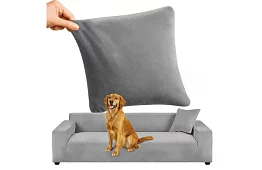 Napínací potah na sedačku 190–230 cm – Tmavě šedý samet