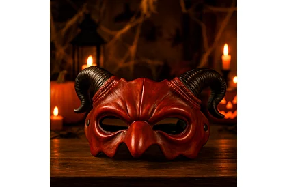 Karnevalová maska ďábla s rohy
