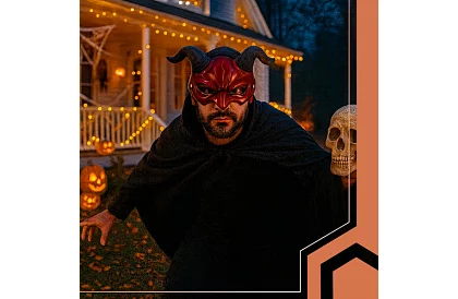 Karnevalová maska ďábla s rohy