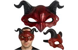 Karnevalová maska ďábla s rohy