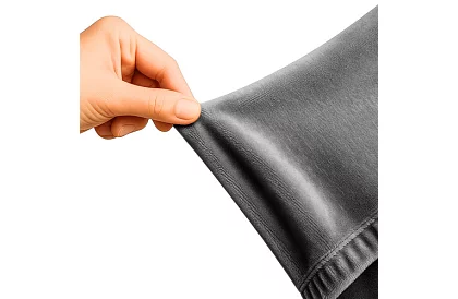 Napínací potah na sedačku 145–185 cm – tmavě šedý samet