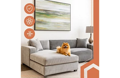 Napínací potah na sedačku 145–185 cm – tmavě šedý samet