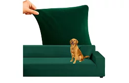 Napínací potah na sedačku 145–185 cm – Zelený samet