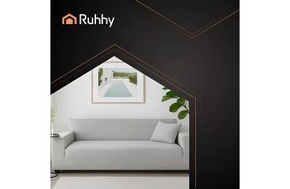 Napínací potah na sedačku 145–185 cm – Světle šedý samet