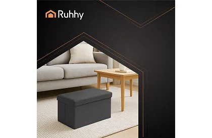 Skládací úložný taburet 60 × 30 × 30 cm – černý samet