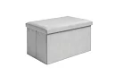 Skládací úložný taburet 60 × 30 × 30 cm – šedý samet