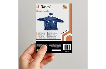 Velká oversize mikina – tmavě modrá deka