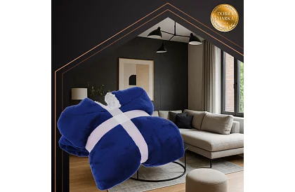 Velká oversize mikina – tmavě modrá deka