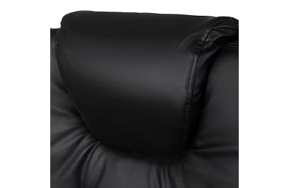 Kancelářské křeslo s výsuvnou opěrkou nohou – černé