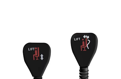 Kancelářské křeslo s výsuvnou opěrkou nohou – černé