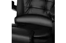 Kancelářské křeslo s výsuvnou opěrkou nohou – černé