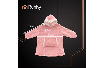 Velká oversize mikina – růžová deka