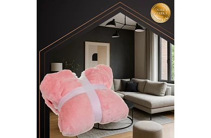 Velká oversize mikina – růžová deka