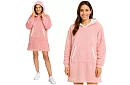 Velká oversize mikina – růžová deka
