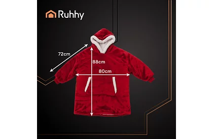 Velká oversize mikina – červená deka