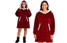 Velká oversize mikina – červená deka