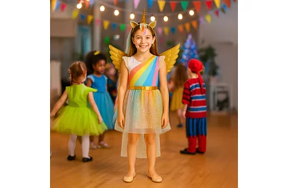 Dětský trojdílný kostým jednorožce - 130–140 cm