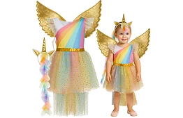 Dětský trojdílný kostým jednorožce - 110–116 cm