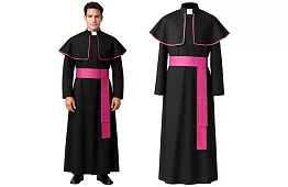 Biskupský kostým pro dospělé – sutana, plášť a liturgická šerpa