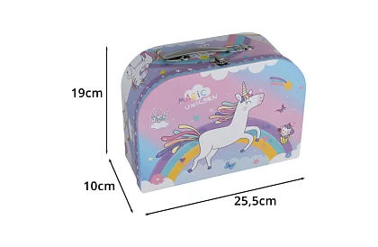 Dětská čajová souprava v kufříku s jednorožcem