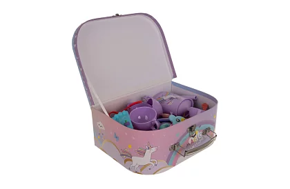 Dětská čajová souprava v kufříku s jednorožcem
