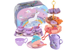 Dětská čajová souprava v kufříku s jednorožcem